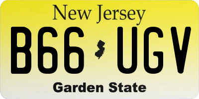 NJ license plate B66UGV