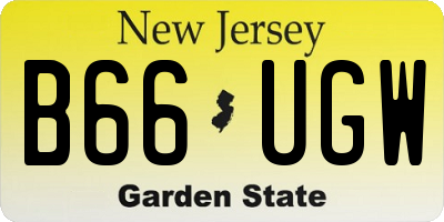 NJ license plate B66UGW