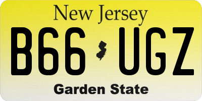 NJ license plate B66UGZ