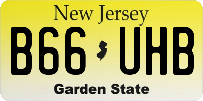 NJ license plate B66UHB