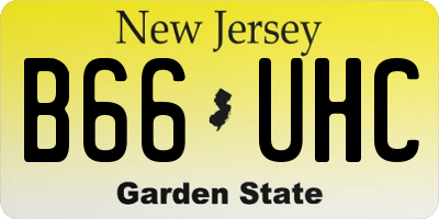 NJ license plate B66UHC