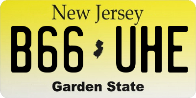 NJ license plate B66UHE