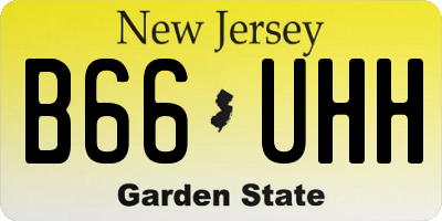 NJ license plate B66UHH