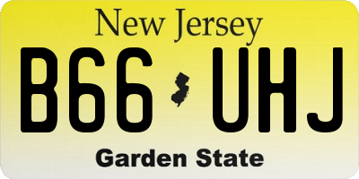 NJ license plate B66UHJ