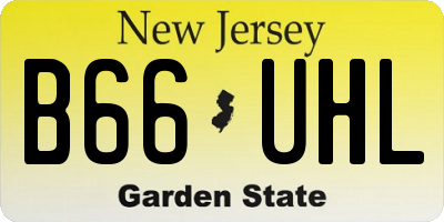 NJ license plate B66UHL