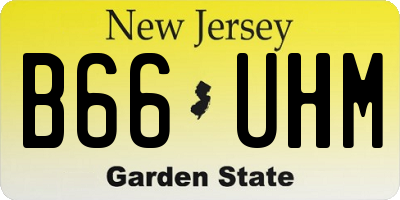 NJ license plate B66UHM
