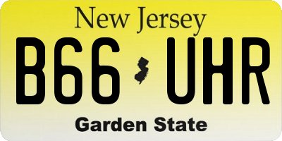 NJ license plate B66UHR