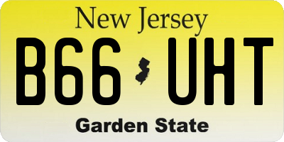 NJ license plate B66UHT