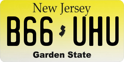 NJ license plate B66UHU