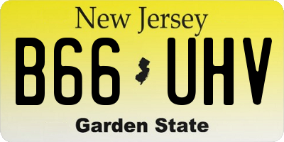 NJ license plate B66UHV