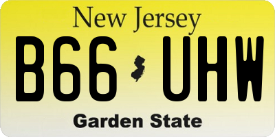 NJ license plate B66UHW