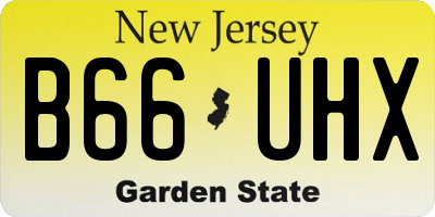 NJ license plate B66UHX