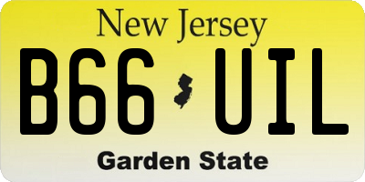 NJ license plate B66UIL
