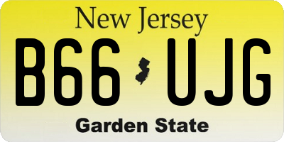 NJ license plate B66UJG