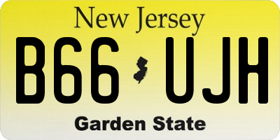 NJ license plate B66UJH