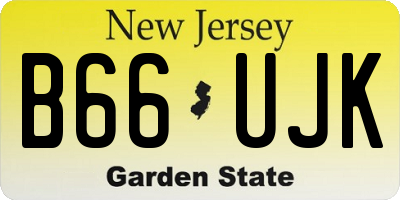NJ license plate B66UJK