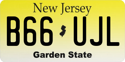 NJ license plate B66UJL