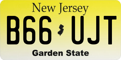 NJ license plate B66UJT