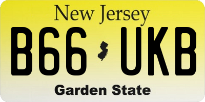 NJ license plate B66UKB