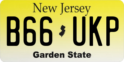 NJ license plate B66UKP