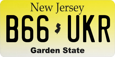 NJ license plate B66UKR