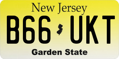 NJ license plate B66UKT