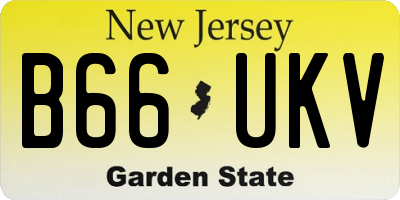 NJ license plate B66UKV