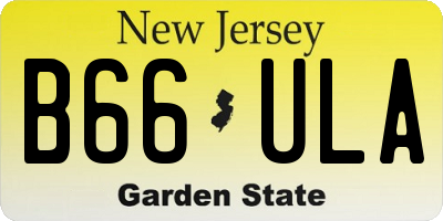 NJ license plate B66ULA