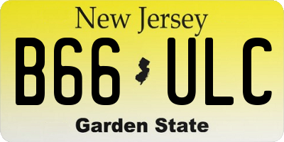 NJ license plate B66ULC