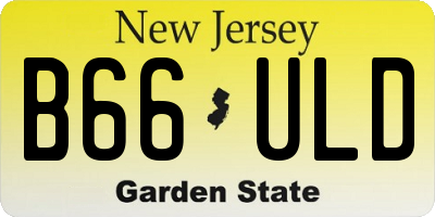 NJ license plate B66ULD