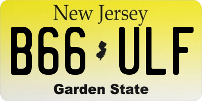 NJ license plate B66ULF