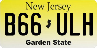 NJ license plate B66ULH