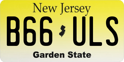 NJ license plate B66ULS