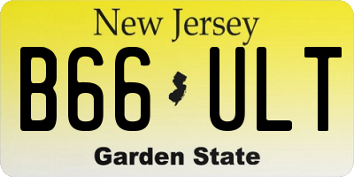 NJ license plate B66ULT