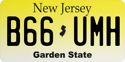 NJ license plate B66UMH