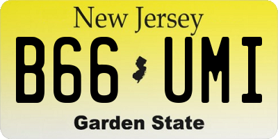 NJ license plate B66UMI