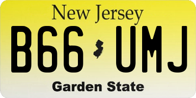 NJ license plate B66UMJ