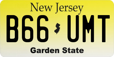 NJ license plate B66UMT