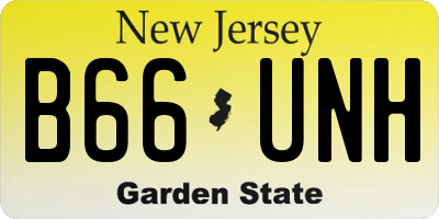NJ license plate B66UNH