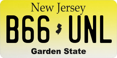 NJ license plate B66UNL