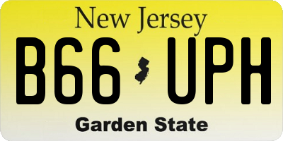 NJ license plate B66UPH