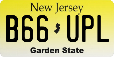 NJ license plate B66UPL