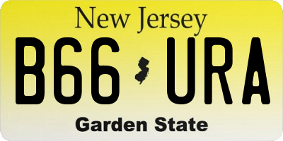 NJ license plate B66URA
