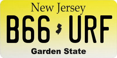 NJ license plate B66URF