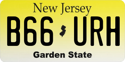 NJ license plate B66URH