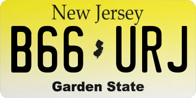 NJ license plate B66URJ