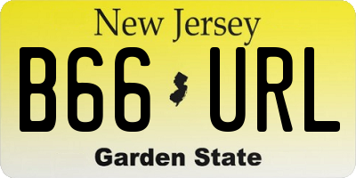 NJ license plate B66URL