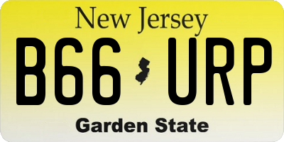 NJ license plate B66URP