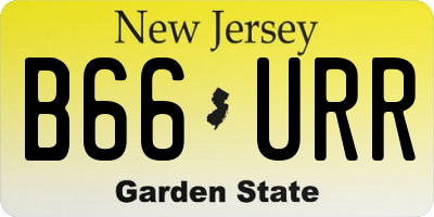 NJ license plate B66URR