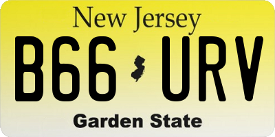 NJ license plate B66URV